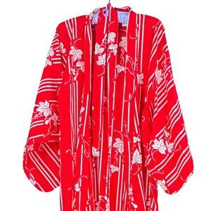 Vintage Masukyo Tokyo Kimono Women's OS 60" Bamboo Print
